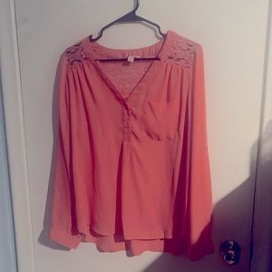 Candies by Kohl’s salmon pink blouse size XL